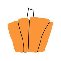 Orange stylized pumpkin for autumn seasonal designs vector