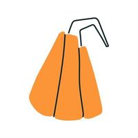 Orange stylized pumpkin for fall seasonal designs vector