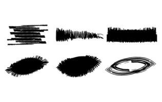 Grunge Marker Stroke Collection , Scribble Style Textures vector