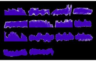 Collection of Artistic Brush Strokes in Various Shapes and Textures vector