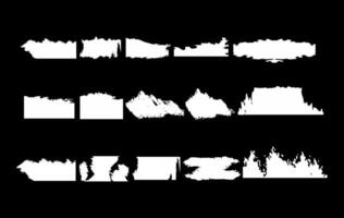 Abstract White Brushstroke Elements for Design vector