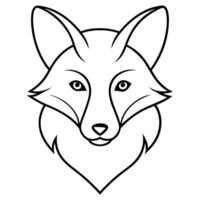 Minimalist Fox Logo Template in Clean Style vector