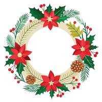 Natural Flower Frame with White Center vector