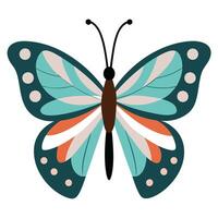 Graceful Butterfly on White Background vector