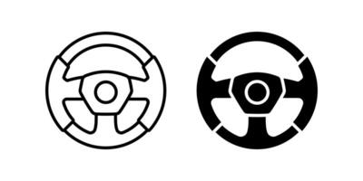 Steering Wheel icon set. for mobile concept and web design. illustration vector