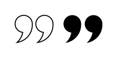 Set of quote mark icons. for mobile concept and web design. illustration on white background vector