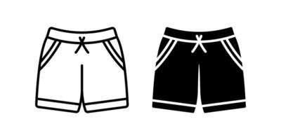 Shorts icon set. Short pants Symbol. pants sign. for mobile concept and web design. illustration on white background vector