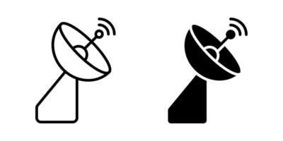 Satellite Dish icon set. for mobile concept and web design. illustration vector