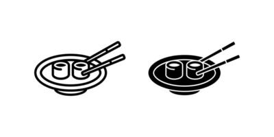 Sushi icon. for mobile concept and web design. illustration vector