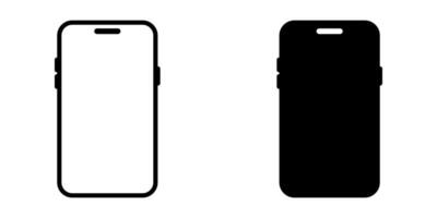Smartphone icon set. Smart phone Symbol. Phone sign. for mobile concept and web design. illustration on white background vector