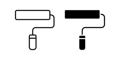 Roller icon set. Paint Roller Symbol. for mobile concept and web design. illustration on white background vector