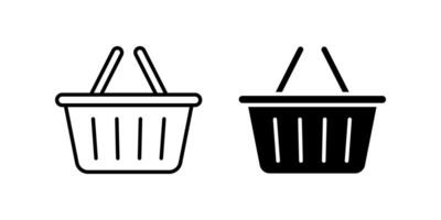 Shopping basket icon set. Shopping sign.for mobile concept and web design. illustration on white background vector