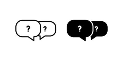 Question icon set. Faq sign. for mobile concept and web design. illustration on white background vector
