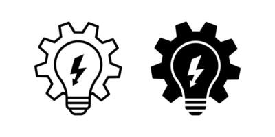 Solution icon. Lightbulb symbol. for mobile concept and web design. illustration on white background. vector