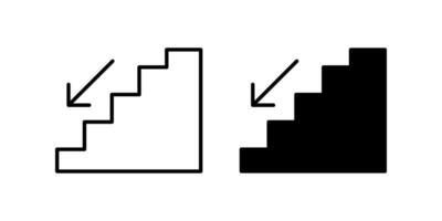 Stairs icon set. for mobile concept and web design. illustration vector