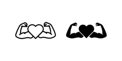 Strong Health icon set. for mobile concept and web design. illustration vector