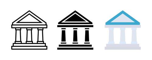 Bank icon set. for mobile concept and web design on white background vector