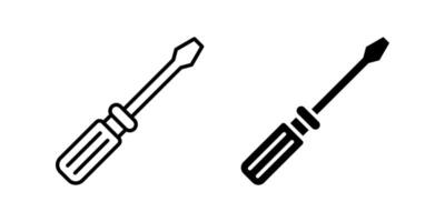 Screwdriver icon set. Tools Symbol. repair sign. for mobile concept and web design. illustration on white background vector
