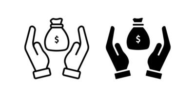Saving icon set. finance sign. for mobile concept and web design. illustration on white background vector