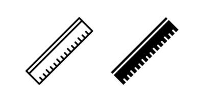 Ruler icon set. for mobile concept and web design on white background vector