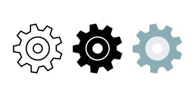 Set of Gear icon set. Setting sign. for mobile concept and web design. illustration on white background vector