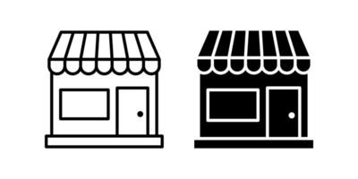 Store icon set. Store building sign. for mobile concept and web design. illustration on white background vector
