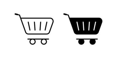 Shopping Cart icon set.for mobile concept and web design. illustration on white background vector