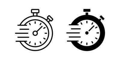 Stopwatch icon set. timer sign. for mobile concept and web design. illustration on white background vector
