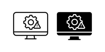System Error icon. computer error sign. for mobile concept and web design. illustration vector
