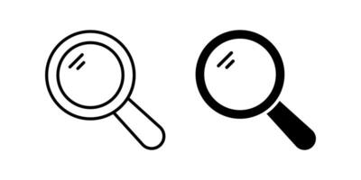 Search icon. Magnifying glass symbol. for mobile concept and web design. illustration on white background. vector