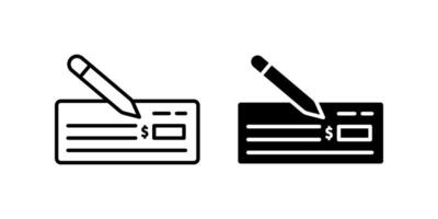 cheque icon set. for mobile concept and web design on white background vector