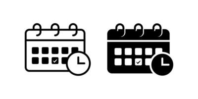 Schedule icon set. for mobile concept and web design. illustration vector