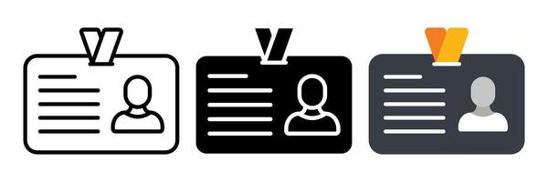 Id Card icon set. for mobile concept and web design. illustration vector