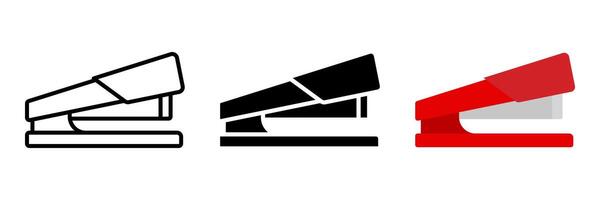 Stapler icon set. for mobile concept and web design. illustration vector