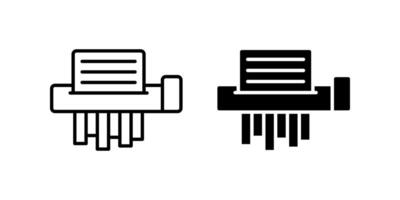 Shredder icon set. for mobile concept and web design on white background vector