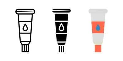 Glue icon set. for mobile concept and web design on white background vector