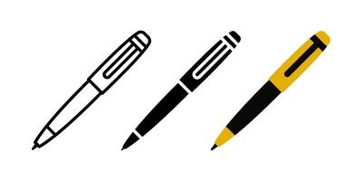 Pen icon set.for mobile concept and web design on white background vector