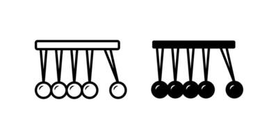 Newton's Cradle bottle icon set. for mobile concept and web design on white background vector