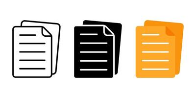 File icon set. for mobile concept and web design on white background vector