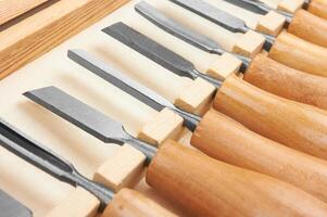 Set of Chisels in box photo