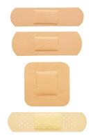 Set of Medical patches on a white photo