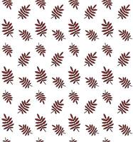 Seamless pattern of hand drawn doodle sketch rowan leaf isolated on white vector