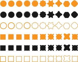 A collection of abstract geometric shapes. Various number of geometric shape vectorS icon set. Various geometric patterns.
