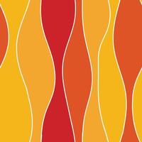 Abstract seamless pattern with hand drawn white vertical waves in orange colors vector