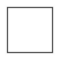A square with a black border on a white background vector