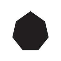 A black hexagon is shown on a white background vector