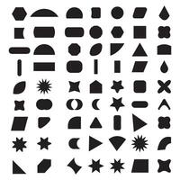 A set of shapes and shapes that are arranged in a circle vector