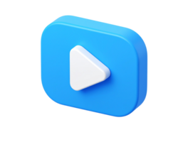 Blue square with a white triangle on it. The triangle is pointing to the right png