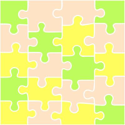 Puzzle concept in the form of colored pieces.