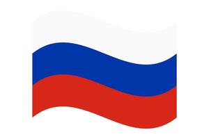 Wavy flag of Russia, isolated on transparent background. Flag of the Russian Federation vector